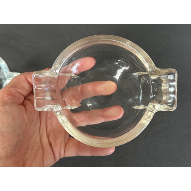Art Deco Glass Ashtrays Set of 2 For Sale In New York - Image 6 of 11