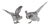 Vintage 20th Century English Silver Ornamental Pheasants, 1972, Set of 2 For Sale