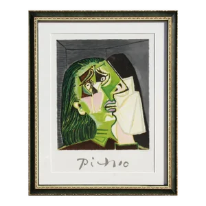 1980s "Femme au Mouchoir" Lithograph After Pablo Picasso