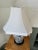 Vintage Lotus Flower Table Lamp With Pagoda Shade For Sale - Image 4 of 12