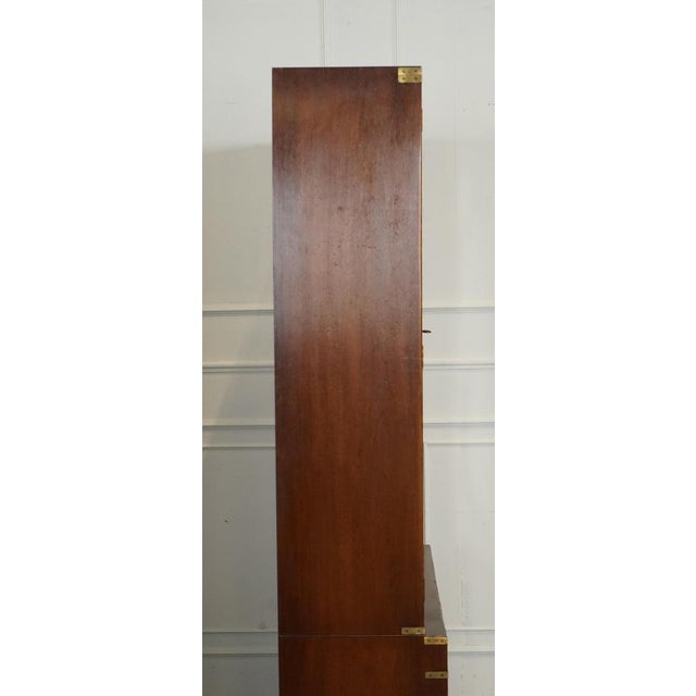 Vintage Bevan Funnell Military Campaign Astral Glazed Library Display Cabinet For Sale - Image 17 of 18