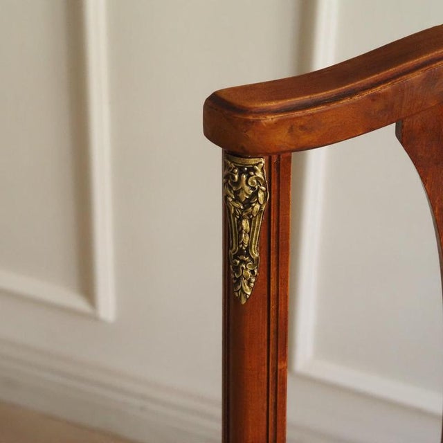 Antique French Louis XVI Style Dining Room Chair in Wicker For Sale - Image 3 of 13