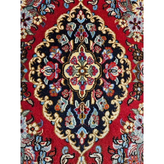 Textile Floral Motif with Central Medallion, 1980s For Sale - Image 7 of 10