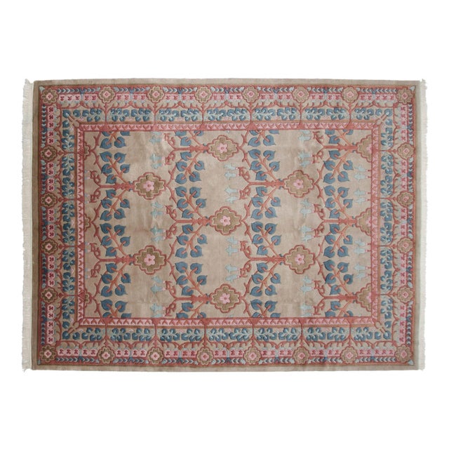 Vintage Indian Arts and Crafts Design Carpet - 8'9" X 11'9" For Sale - Image 12 of 12