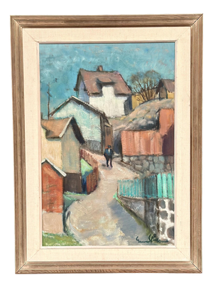 Gunnar Lundqvist, Path Between, 1970s, Oil on Panel, Framed