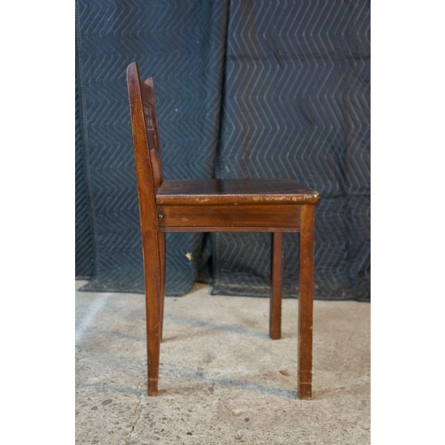 Mid Century Art Deco Style Mahogany Telephone Table Desk & Chair For Sale - Image 14 of 17