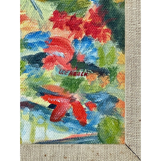 Late 20th Century Woman With a Parasol Modern Impressionist Painting After Richard E. Miller For Sale - Image 10 of 13