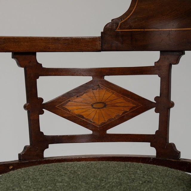19th Century 19th Century France Victorian Red Wood Armchair For Sale - Image 5 of 10