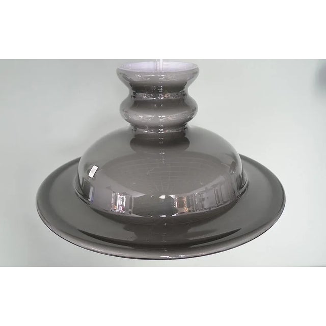 Holmegaard Glass Pendant Lamp by Michael Bang for Holmegaard, 1970s For Sale - Image 4 of 6