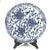 Vintage Underglaze Cobalt Blue Over White Chinese Decorative Porcelain Plate For Sale - Image 9 of 9