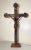 Religious Antique 1700's Hand Carved Wood Religious Jesus Christ Crucifix Cross Sculpture For Sale - Image 3 of 15