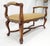 Brown Carved Cherry Queen Ann Style Decorative Window Bench With Arms For Sale - Image 8 of 9