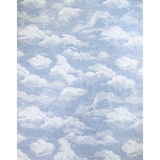 Cumulus Cloud Tibetan Hand-Knotted Wool Area Rug by Kevin Francis in Sky Blue 8 x 10 For Sale