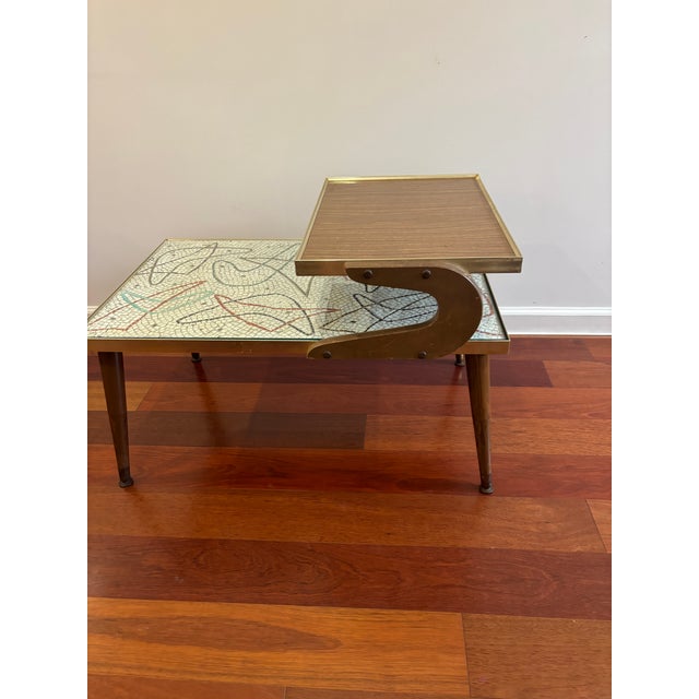Pair of 1950s Atomic Mosaic Step-End Side Tables – Collector Set For Sale - Image 16 of 17