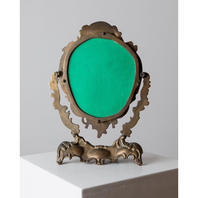 Vintage Brass Make-Up Mirror, France, 1930s For Sale - Image 9 of 12