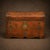 This 19th Century English Leather Storage Box is a richly detailed antique piece wrapped in beautifully aged leather with...