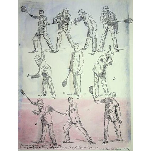 Milivoj Uzelac Badminton, 1932 Original lithograph and stencil (Atelier Jacomet) Signed in the plate On Marais vellum 42 x...