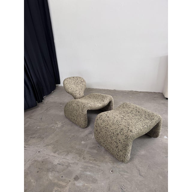 Djinn Chair and Ottoman Set by Olivier Mourgue for Airborne, 1970s, Set of 2 For Sale - Image 10 of 18