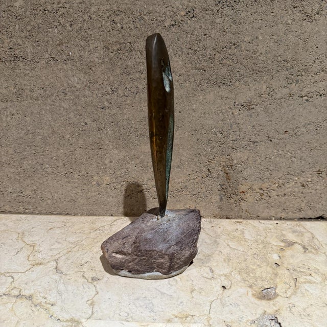 1970s Republic Ireland Modernist Bronze Madonna & Child Sculpture For Sale In San Diego - Image 6 of 8