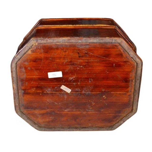 Antique Chinese Handmade Red Varnished Bamboo Stacked Box From the 19th Century For Sale In New York - Image 6 of 7