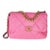Pink Quilted Lambskin Large Chanel 19 Flap Bag For Sale
