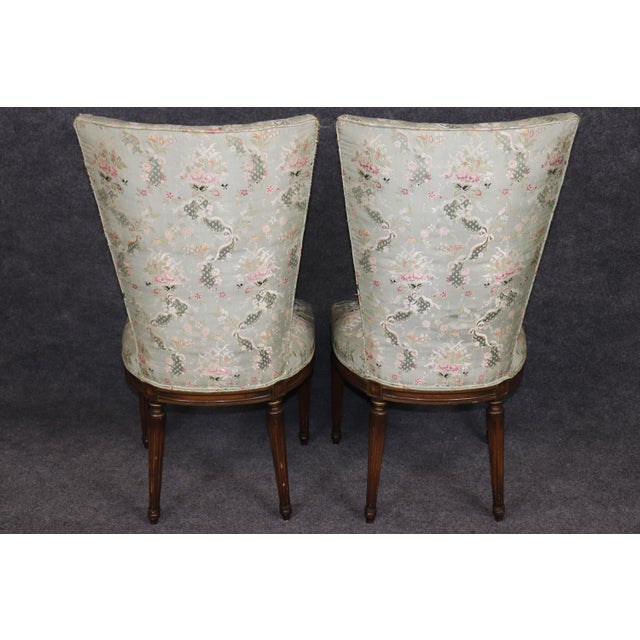 French Large Set of 8 Louis XVI Style Side Dining Chairs For Sale - Image 3 of 14