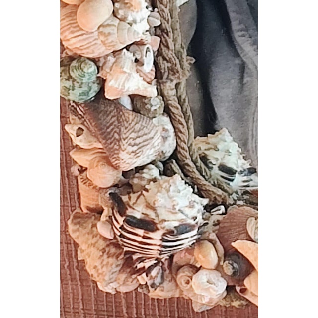 Glass Custom Artisan Seashell Mirror - Handcrafted Ca Coastal Statement Piece For Sale - Image 7 of 11