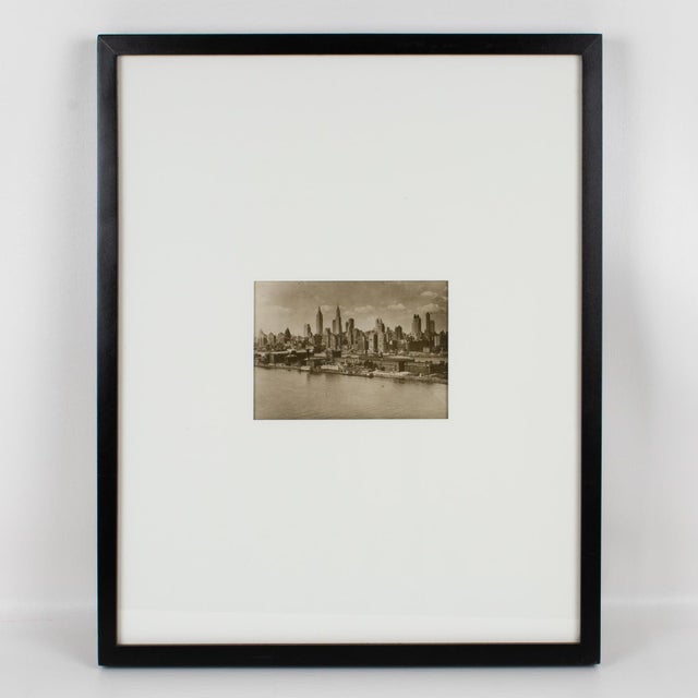 Art Deco New York City Skyscrapers, Silver Gelatin Black and White Photography Framed, 1931 by Press Agency Keystone View Company For Sale - Image 3 of 11