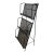 Large Mid 20th Century Modern Free-Standing Collapsible Metal Magazine Rack For Sale