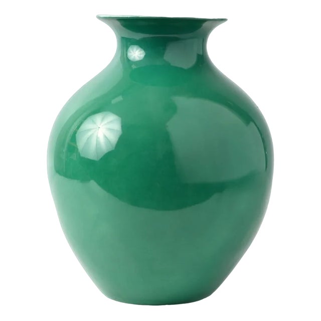 Antique Green Porcelain Vase from Thomas, 1920s For Sale