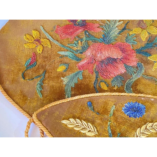 19th Century Wall Letter Holders in Embroidery, Set of 2 For Sale - Image 14 of 17