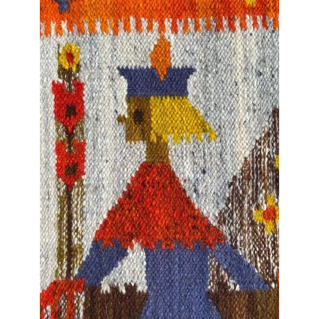 Vintage Polish Hand Woven Tapestry For Sale - Image 12 of 15