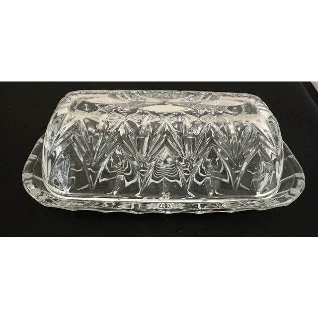 Pristine Waterford Crystal Marquis “Canterbury” covered butter dish . Made in Ireland Measures 7.5” x 4” x 2.75” Signed on...