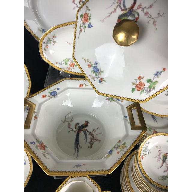 White 1920s ‘Eden’ Bird of Paradise by Theodore Haviland Limoges, Service for Eight- 53 Pieces For Sale - Image 8 of 12