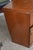 Mid-Century Modern 1950s Vintage Mid Century Curved Front Wooden Nightstand W/ Cupboard & Drawer Brass Hardware For Sale - Image 3 of 12