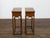 Wood Pair of Teak 19th Century Console Tables with Drawers and Humpback Stretchers For Sale - Image 7 of 12