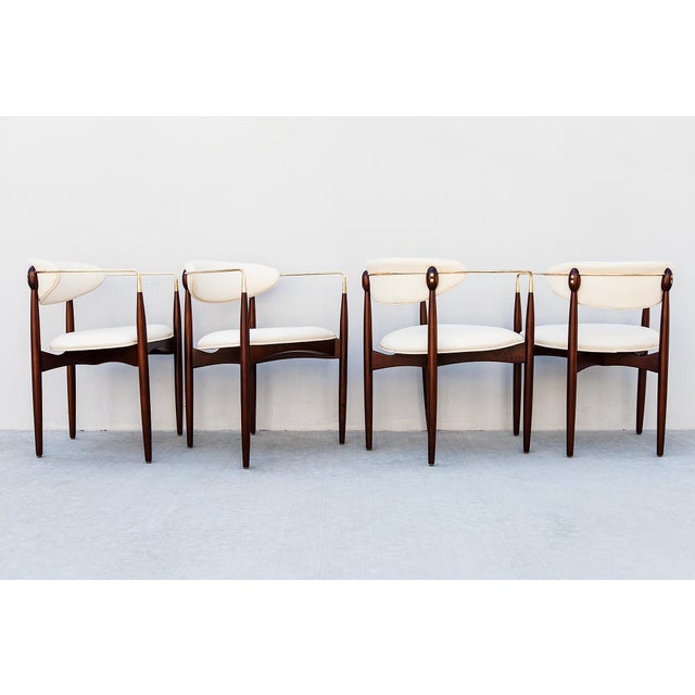 Mid-Century Modern Restored “Viscount” Chairs by Dan Johnson for Selig, Denmark 1950s - Set of 4 For Sale - Image 3 of 18