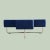 Metal Late 20th Century Postmodern Allermuir "Cross" Modular Bench Blue Upholstered Chrome Ottoman For Sale - Image 7 of 7