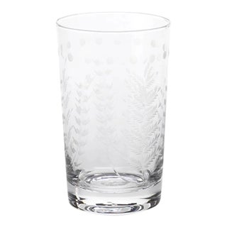 Spring Leaves Cut Design Highball Glasses - Set of 4 For Sale