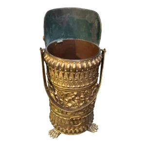 Victorian Brass and Copper Coal Scuttle