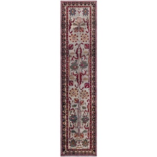 Doris Leslie Blau Antique Agra Beige Runner - c. 1900 (Size Adjusted) (Fragment) For Sale