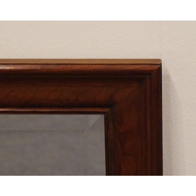 Cresent Furniture Solid Cherry Traditional Style 45" Dresser / Wall Mirror For Sale - Image 4 of 6
