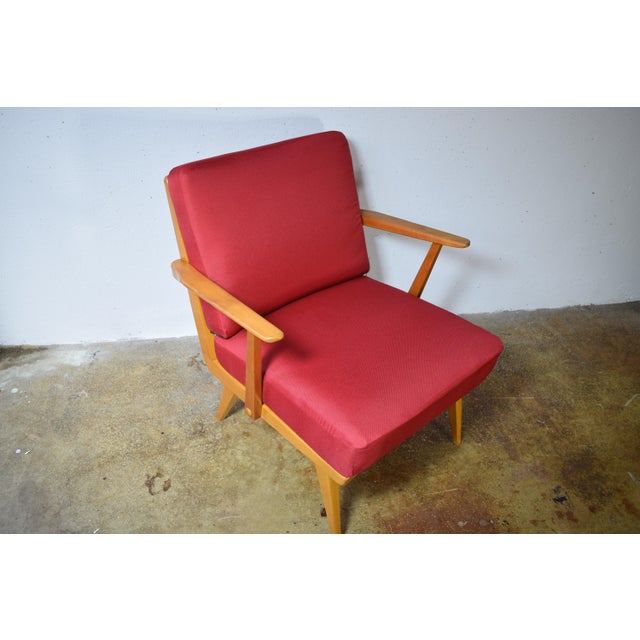 Casala Mid-Century Lounge Chair in Red from Casala, 1950s For Sale - Image 4 of 7
