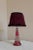 Mid-Century Modern Vintage Red Table Lamp with Polished Conical Foot For Sale - Image 3 of 6