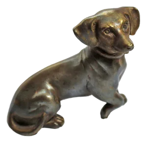 Miniature Bronze Dog Sculpture, 1905