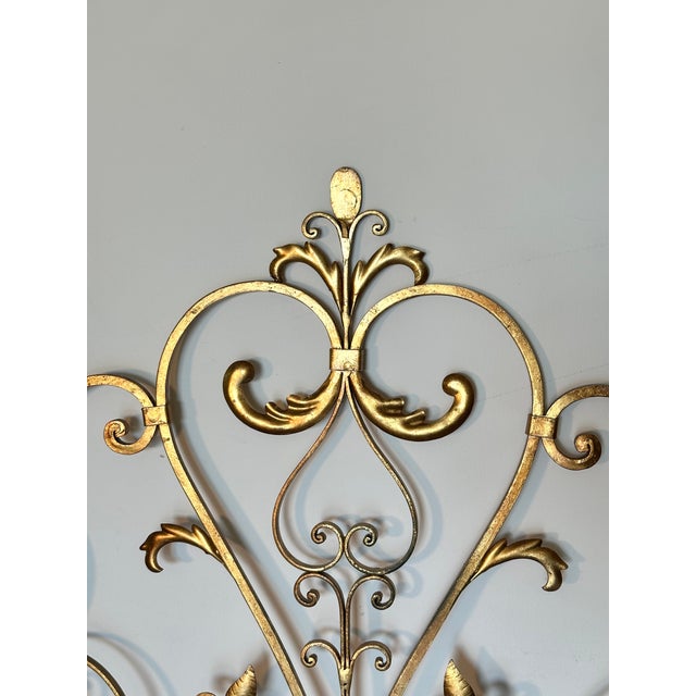 Gilded Iron Headboards, 1960s, Set of 2 For Sale - Image 4 of 10