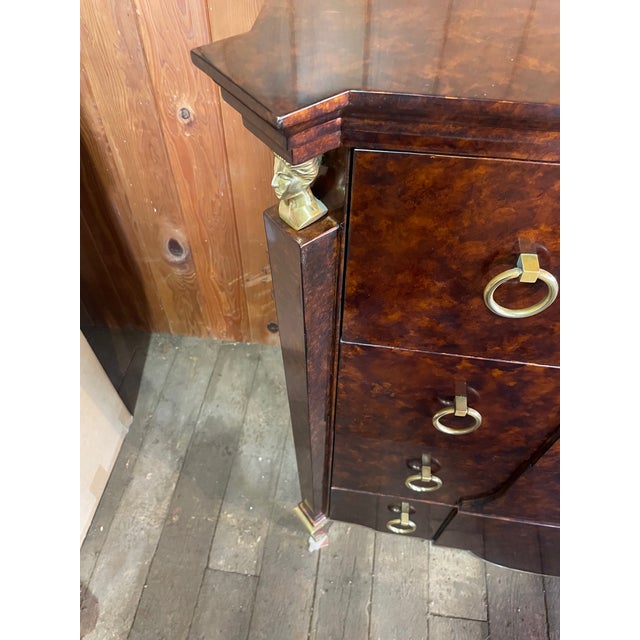 Late 20th Century Art Deco Style Lacquered Chest of Drawers For Sale - Image 10 of 12