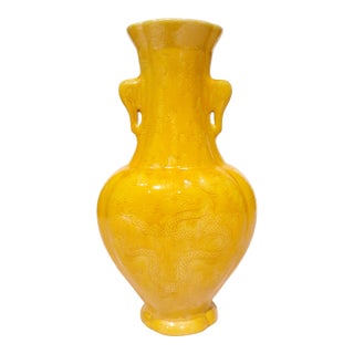 Chinese Porcelain Dragon Lobed Fengweizun For Sale