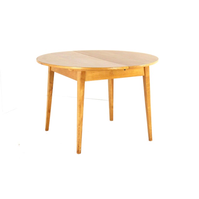 Round Dining Table and Chairs in Beech Heart, 1950s, Set of 5 For Sale - Image 10 of 18