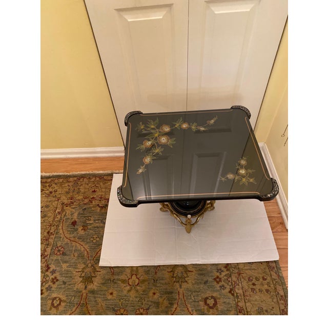 French Low Table with Aesthetic Movement Ormolu Base by Maison Giroux 1870's For Sale - Image 13 of 17